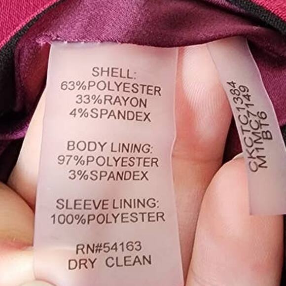 Calvin Klein Rose Open Front Blazer in Beet Combo - Picture 5 of 7